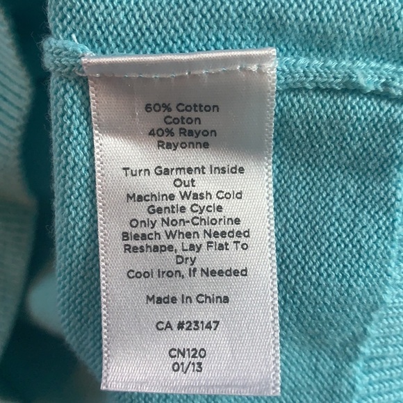 Talbots Blue Knitted Cardigan/Sweater Size L - Picture 8 of 10